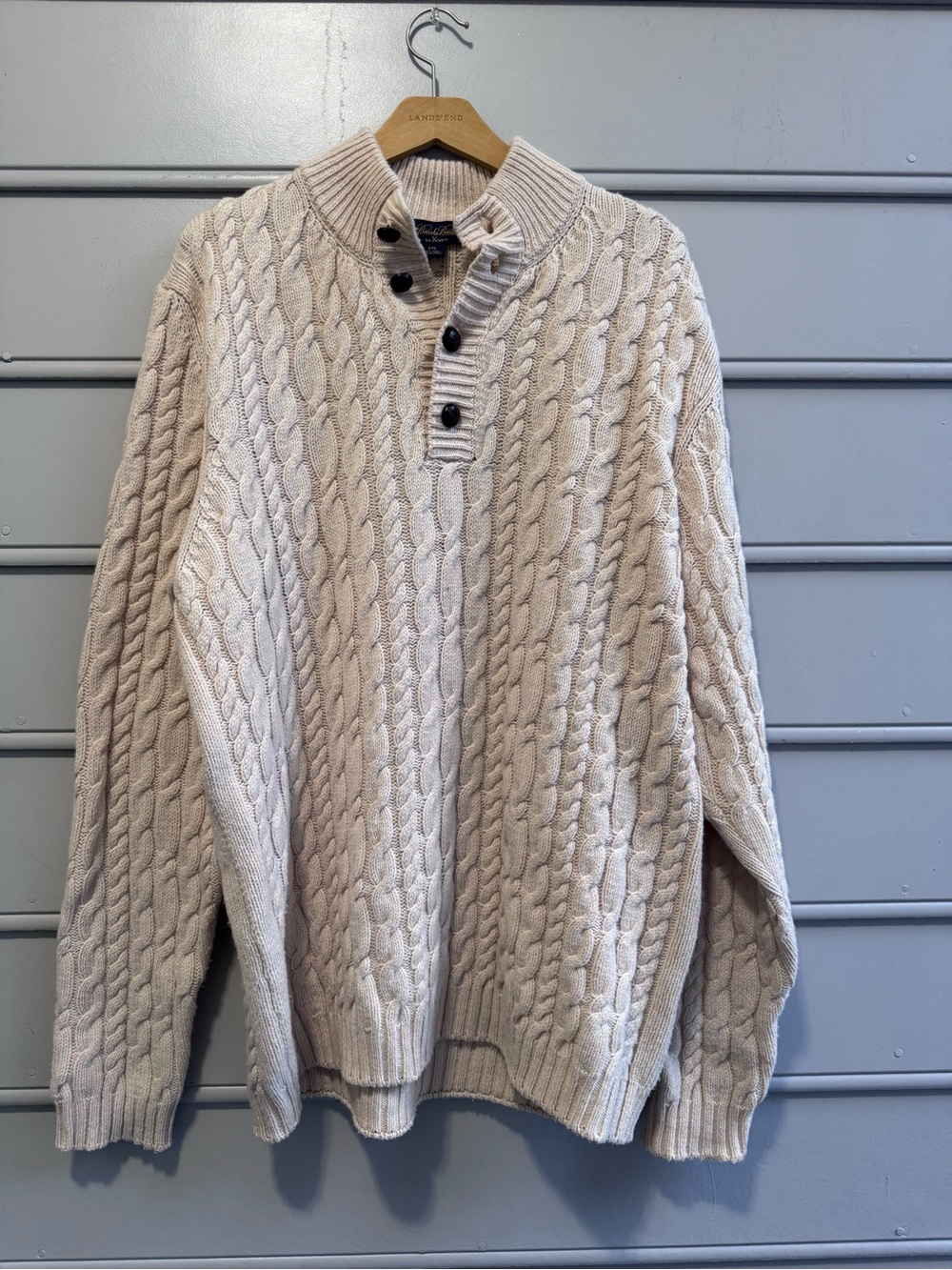 Brooks Brothers Cable-Knit Sweater - Cream